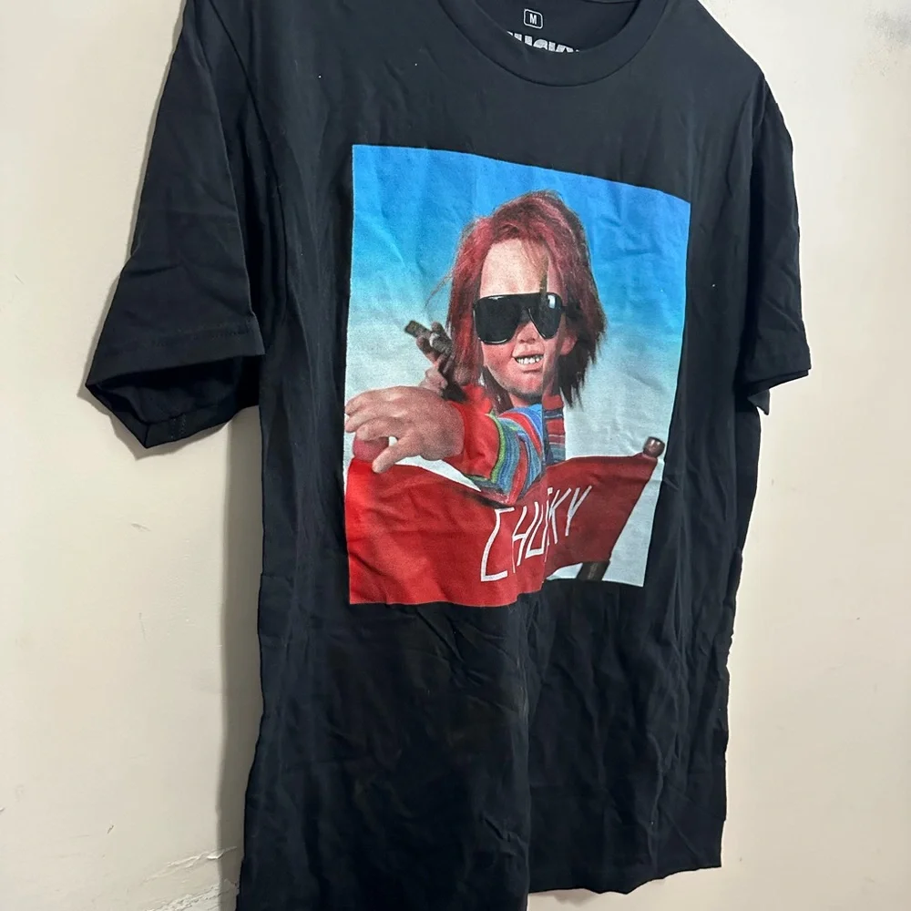 Chucky Doll Sunglasses Black Graphic T-Shirt Men’s Medium